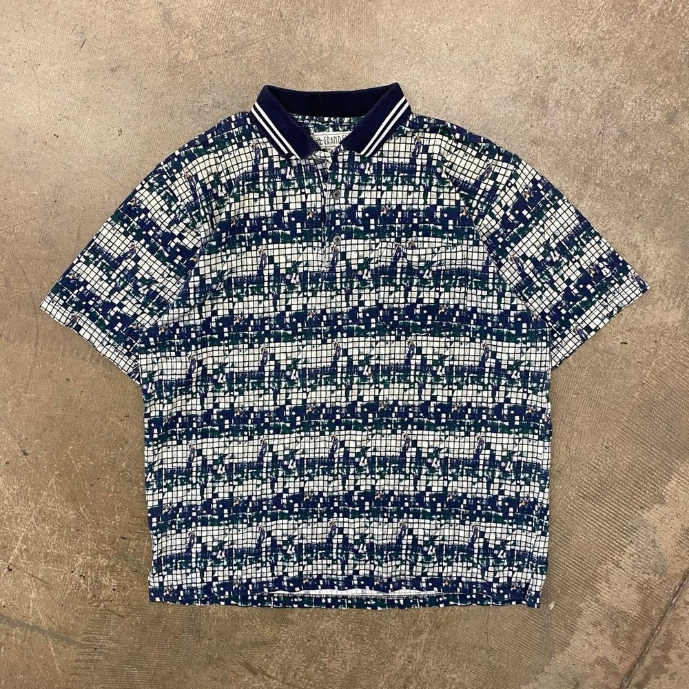 Vintage Golf Grand Slam Polo AOP 90s Shirt Size Large